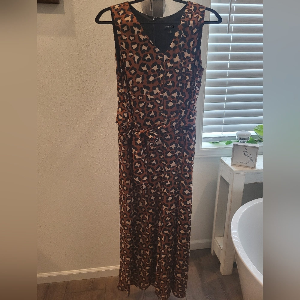 Roz & Ali Leopard Print Jumpsuit